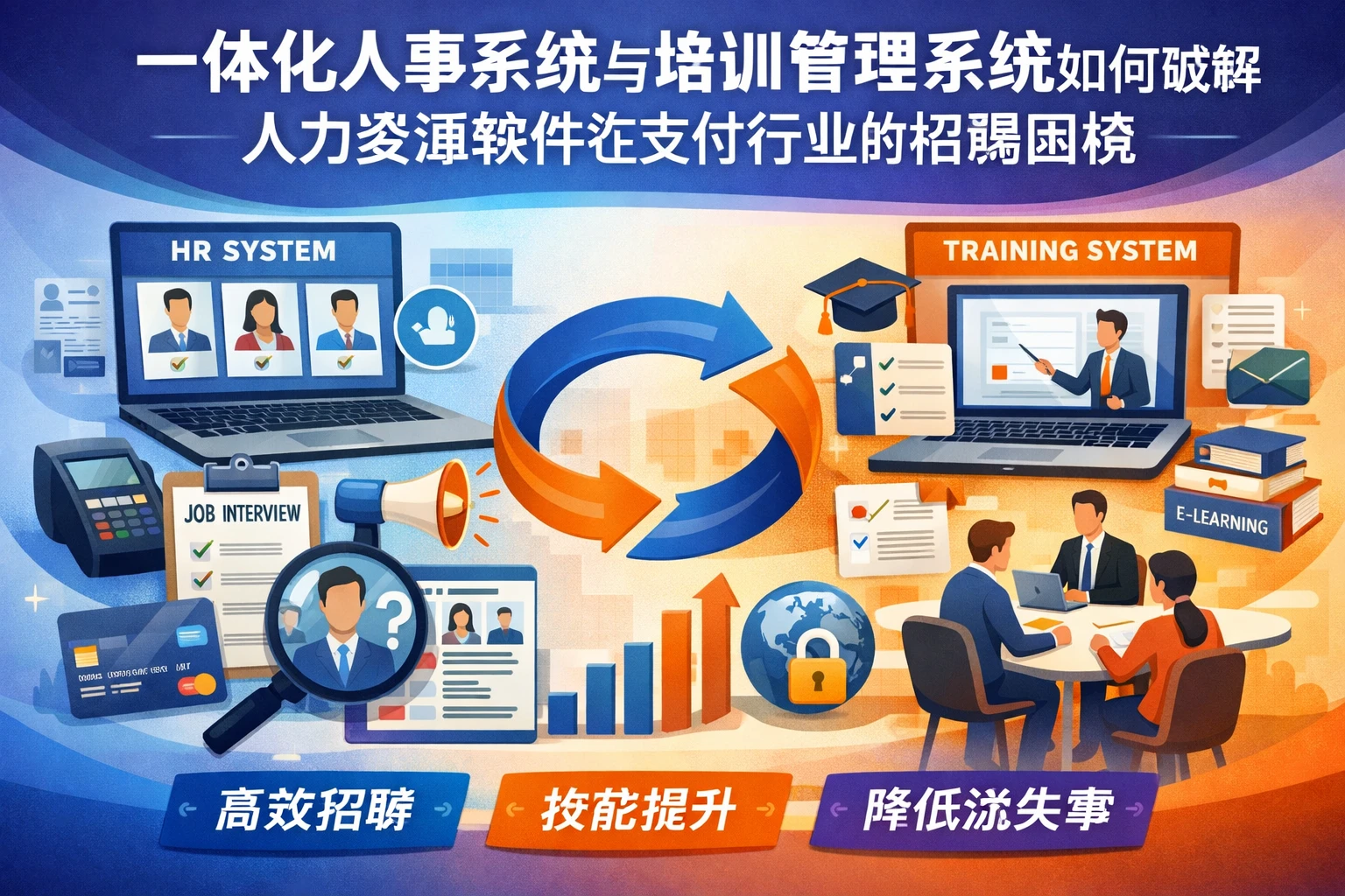 一体化人事系统与培训管理系统如何破解人力资源软件在支付行业的招聘困境