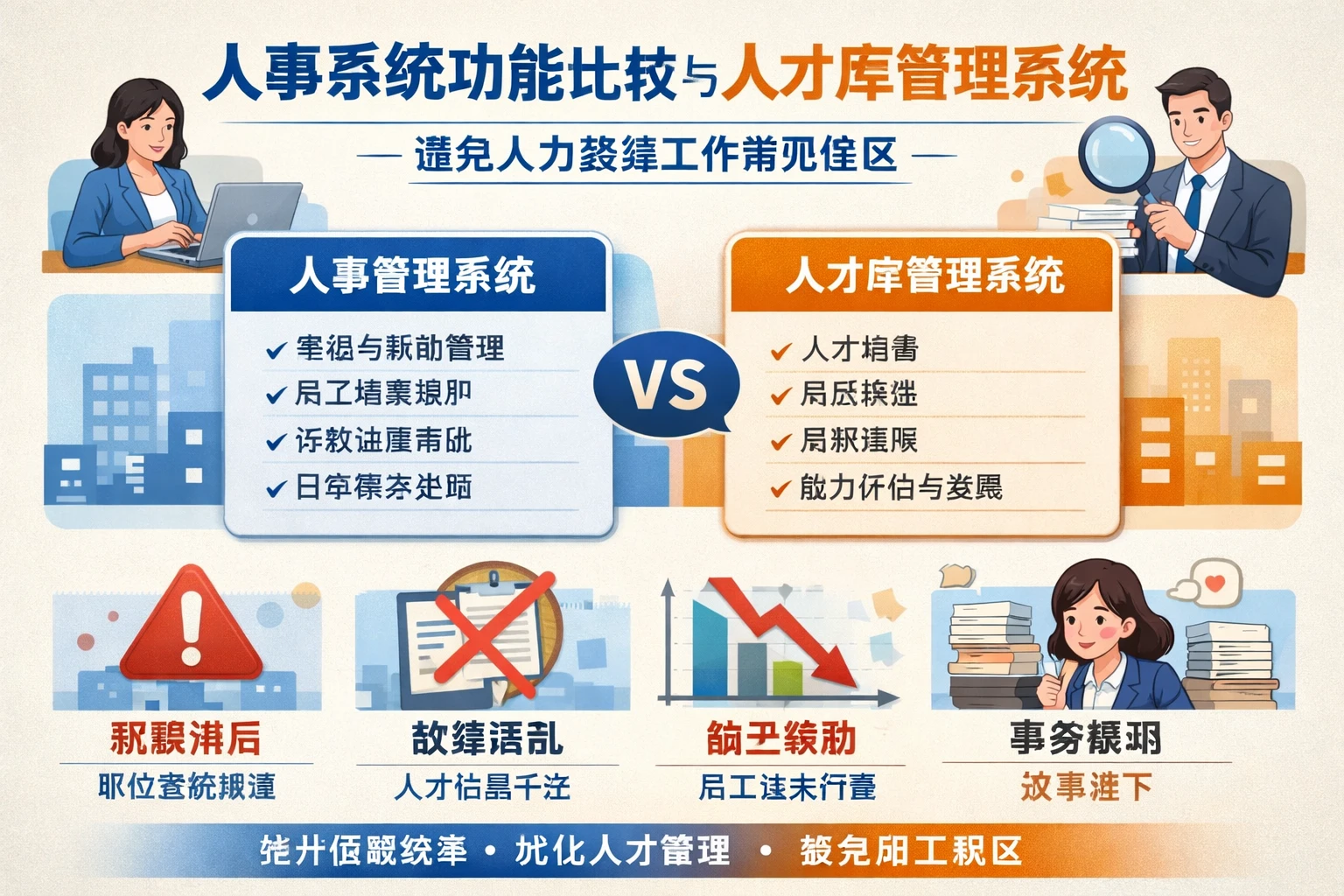 人事系统功能比较与人才库管理系统：避免人力资源工作常见误区