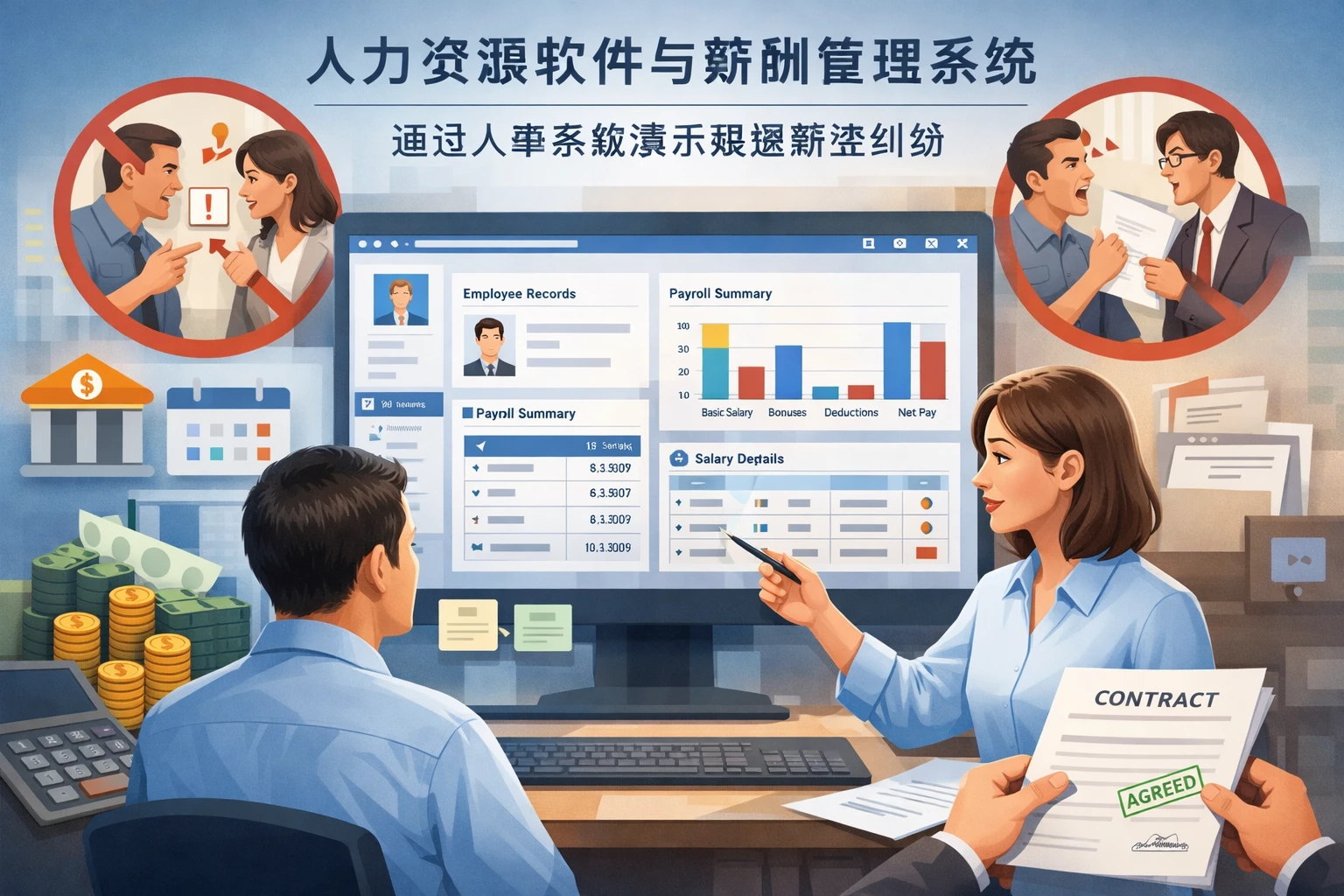 人力资源软件与薪酬管理系统：通过人事系统演示规避薪资纠纷