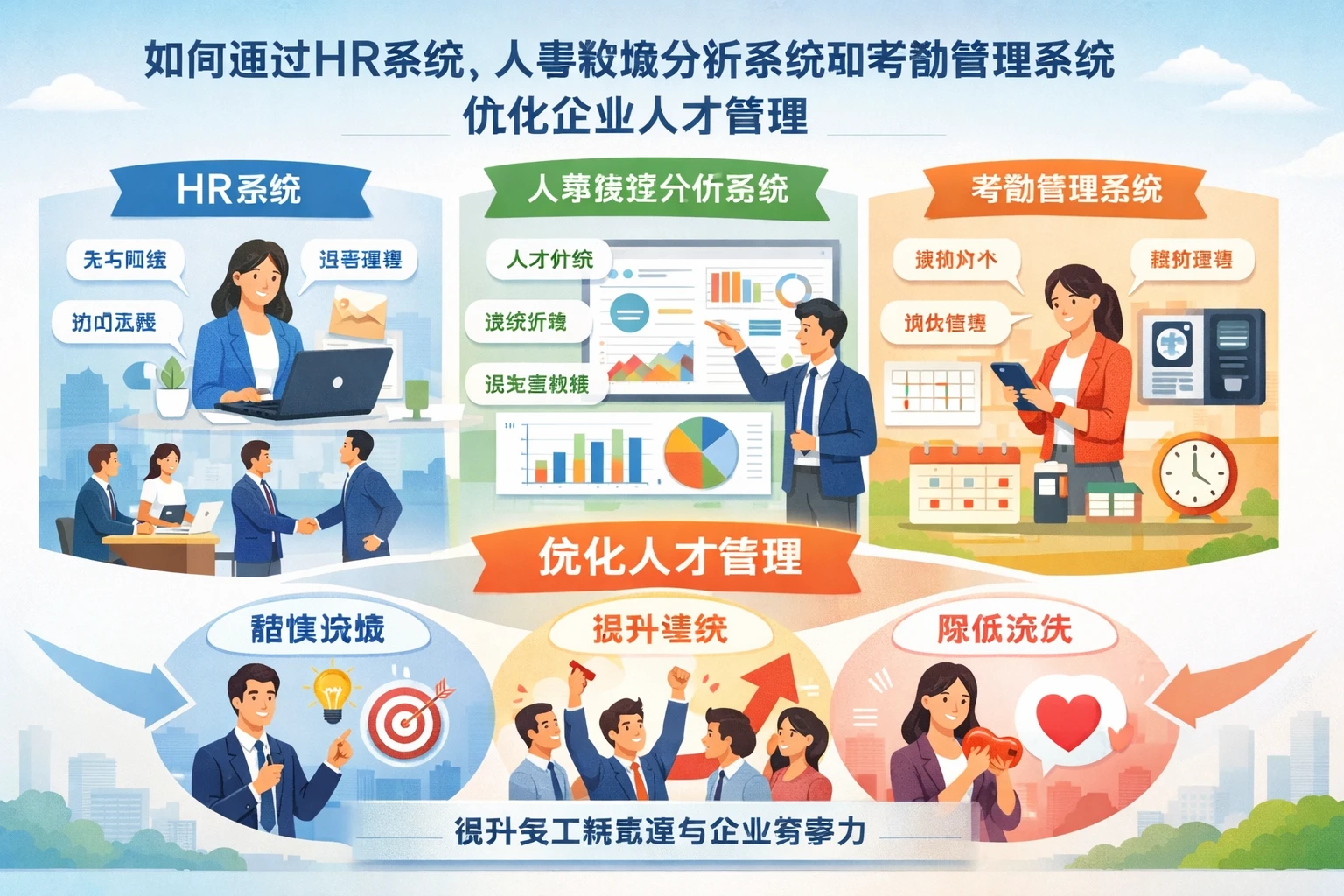 如何通过HR系统、人事数据分析系统和考勤管理系统优化企业人才管理