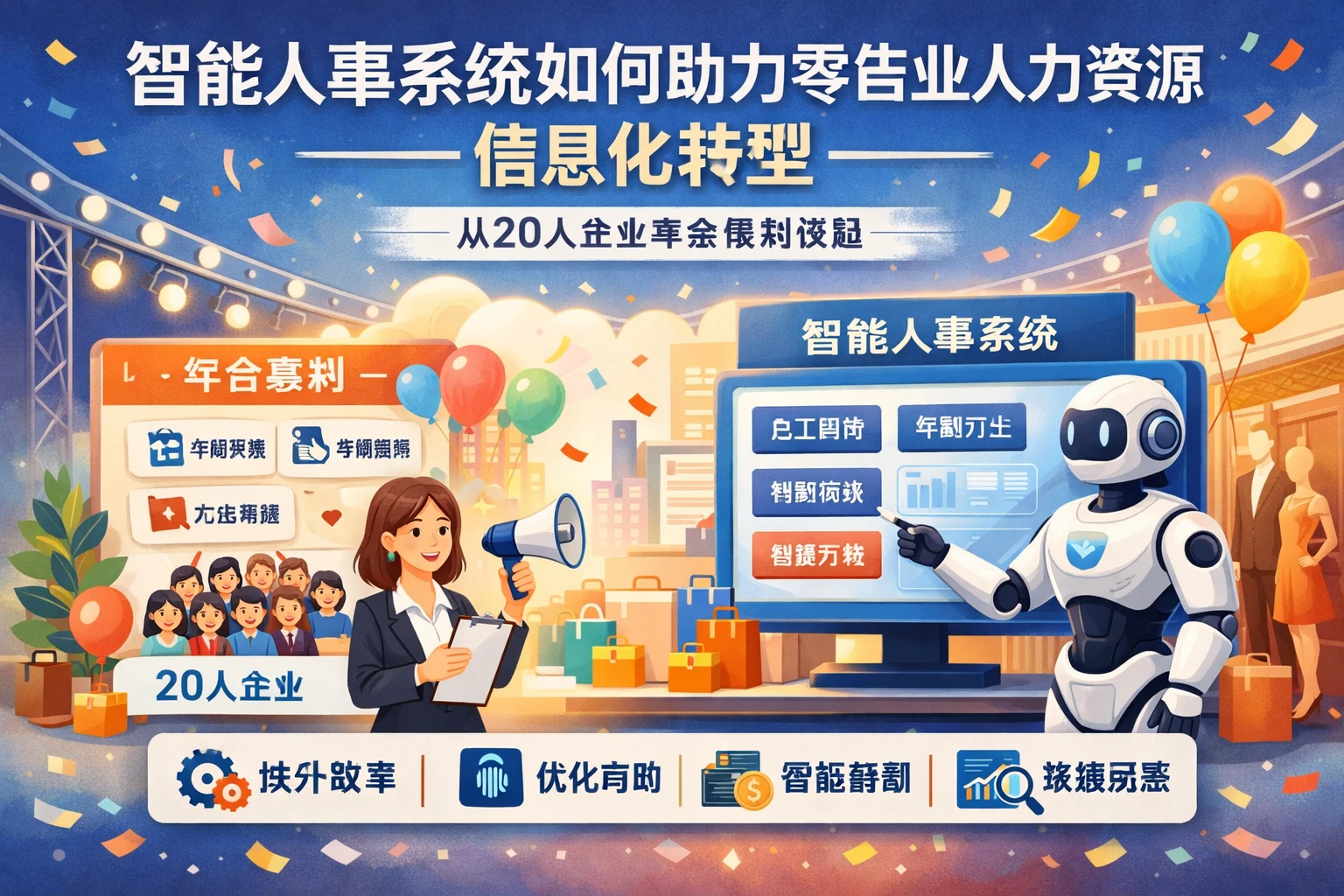 智能人事系统如何助力零售业人力资源信息化转型——从20人企业年会策划谈起