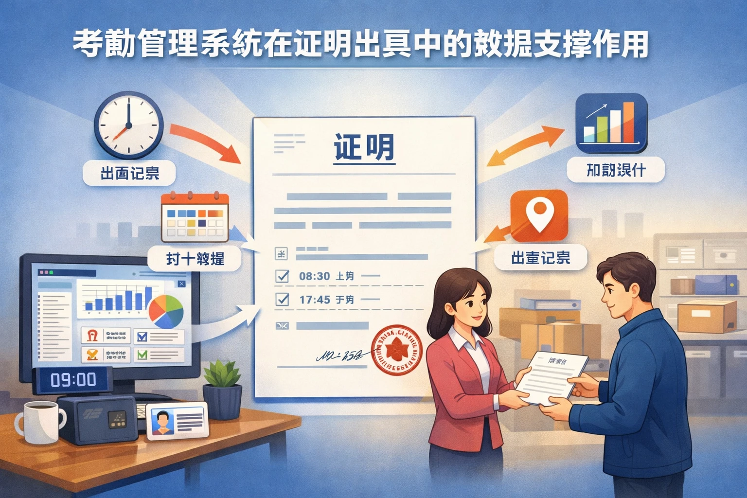 考勤管理系统在证明出具中的数据支撑作用