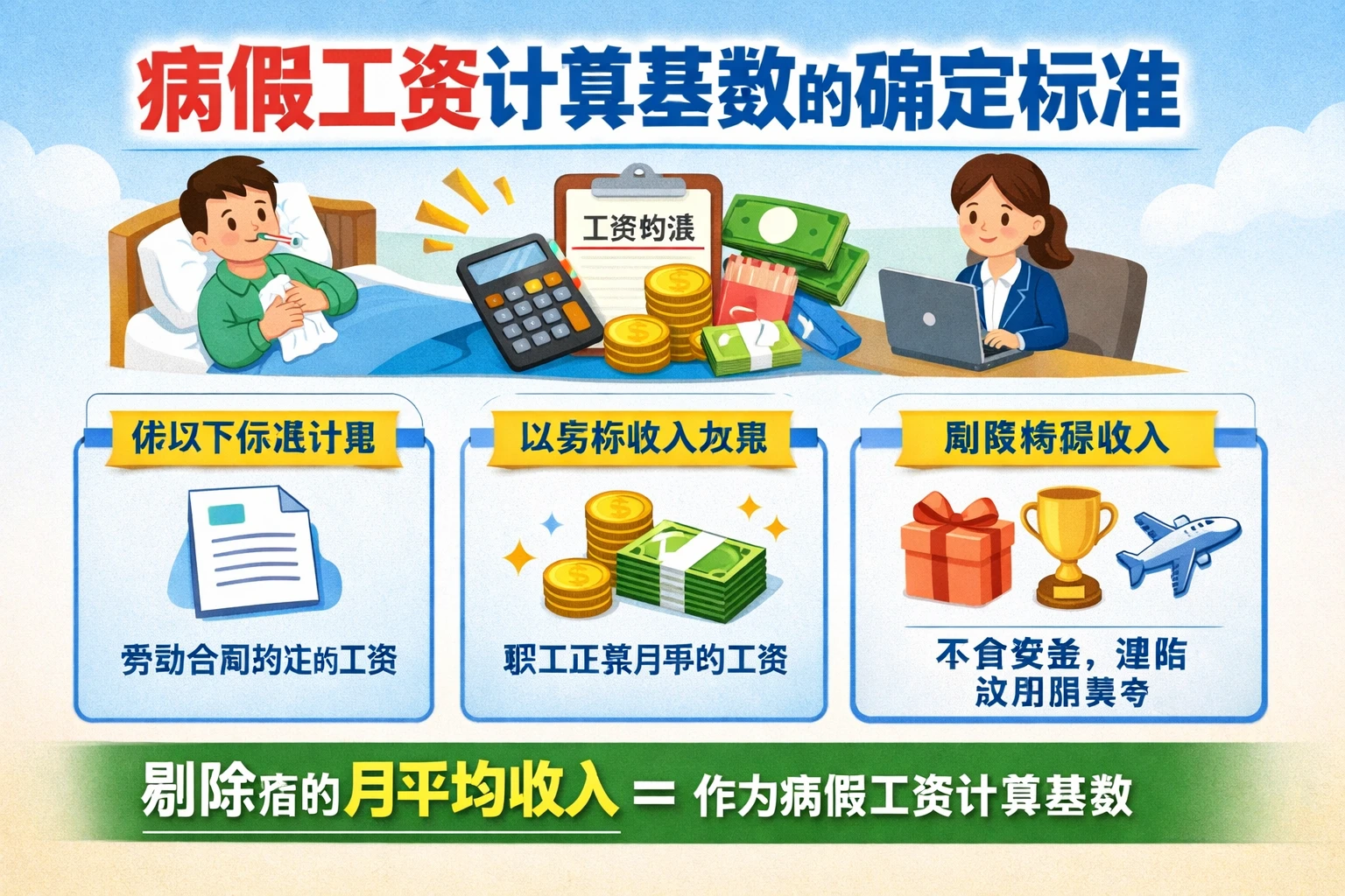 病假工资计算基数的确定标准