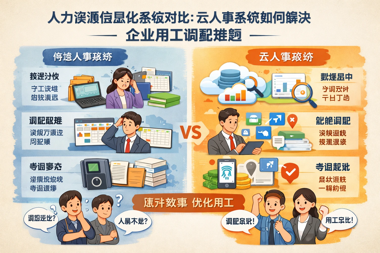 人力资源信息化系统对比：云人事系统如何解决企业用工调配难题