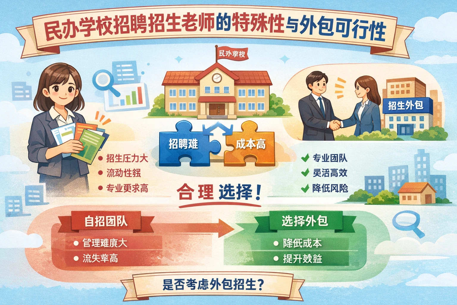 民办学校招聘招生老师的特殊性与外包可行性