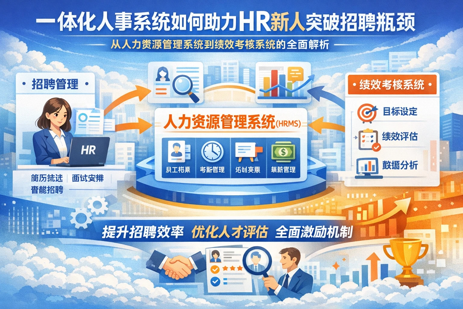 一体化人事系统如何助力HR新人突破招聘瓶颈：从人力资源管理系统到绩效考核系统的全面解析
