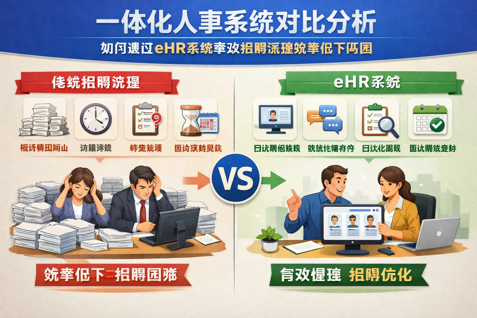 一体化人事系统对比分析：如何通过eHR系统解决招聘流程效率低下问题