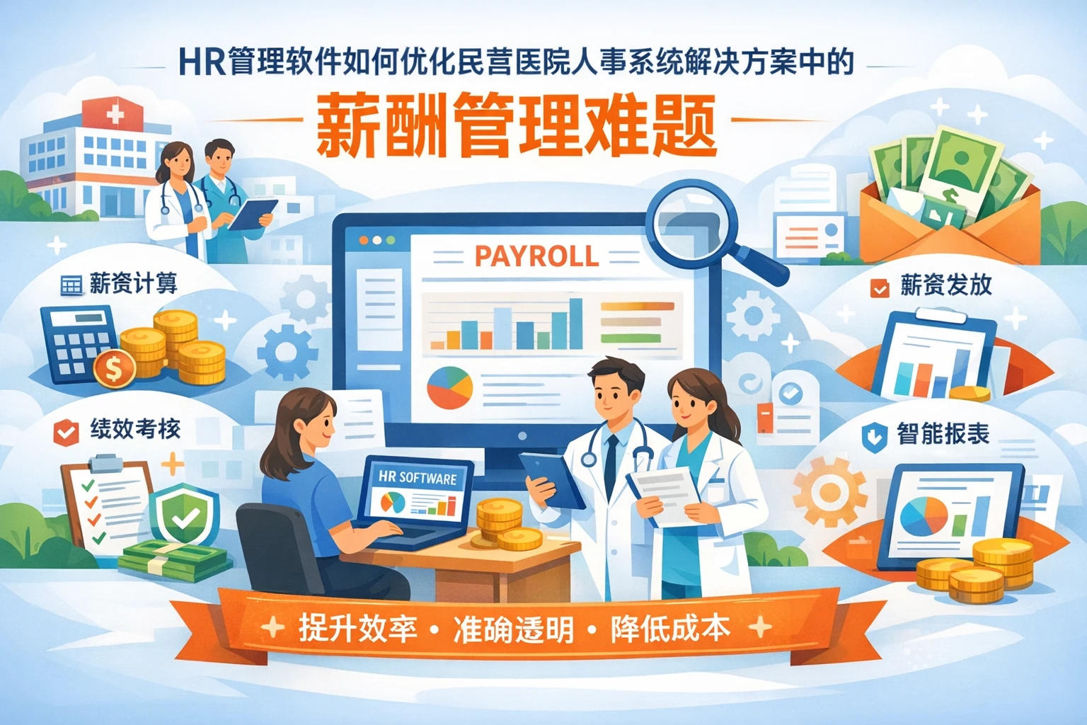 HR管理软件如何优化民营医院人事系统解决方案中的薪酬管理难题