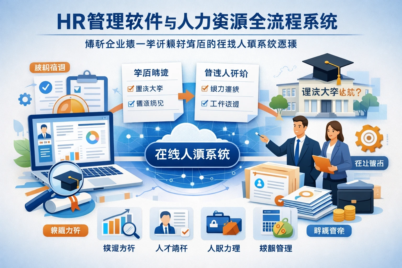 HR管理软件与人力资源全流程系统：解析企业第一学历偏好背后的在线人事系统逻辑