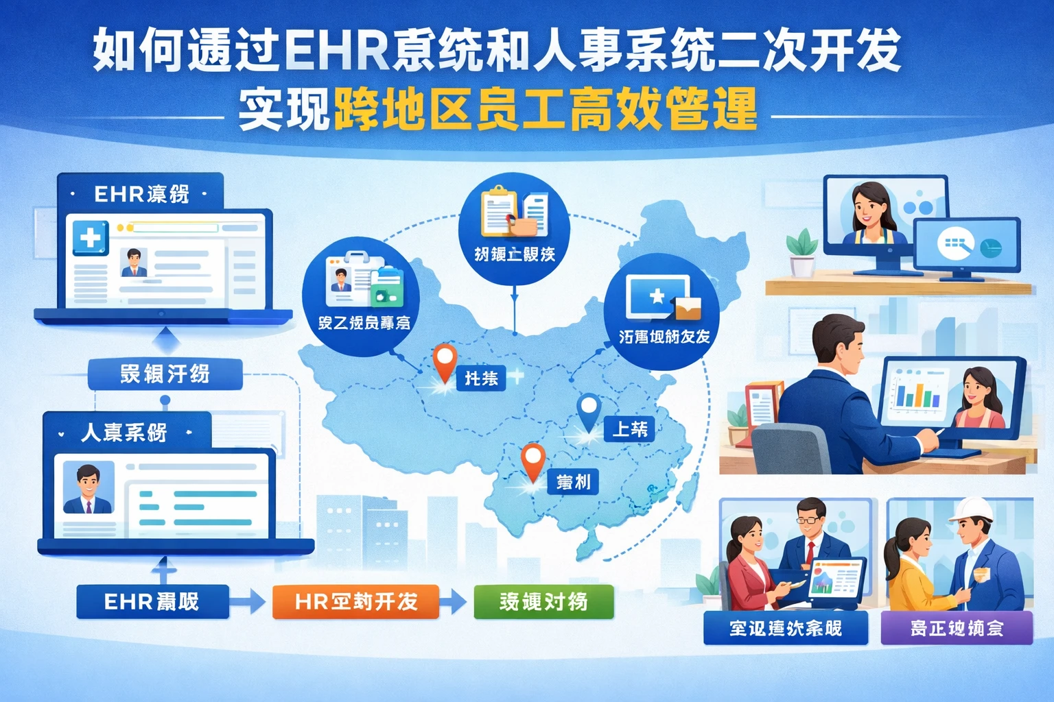 如何通过EHR系统和人事系统二次开发实现跨地区员工高效管理