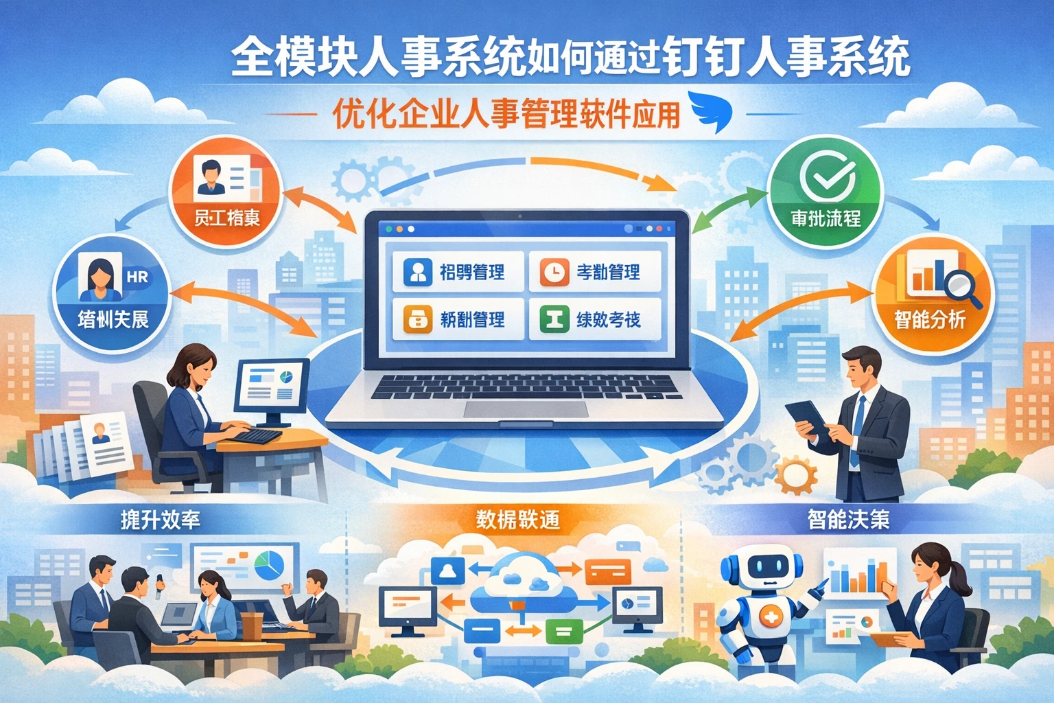 全模块人事系统如何通过钉钉人事系统优化企业人事管理软件应用