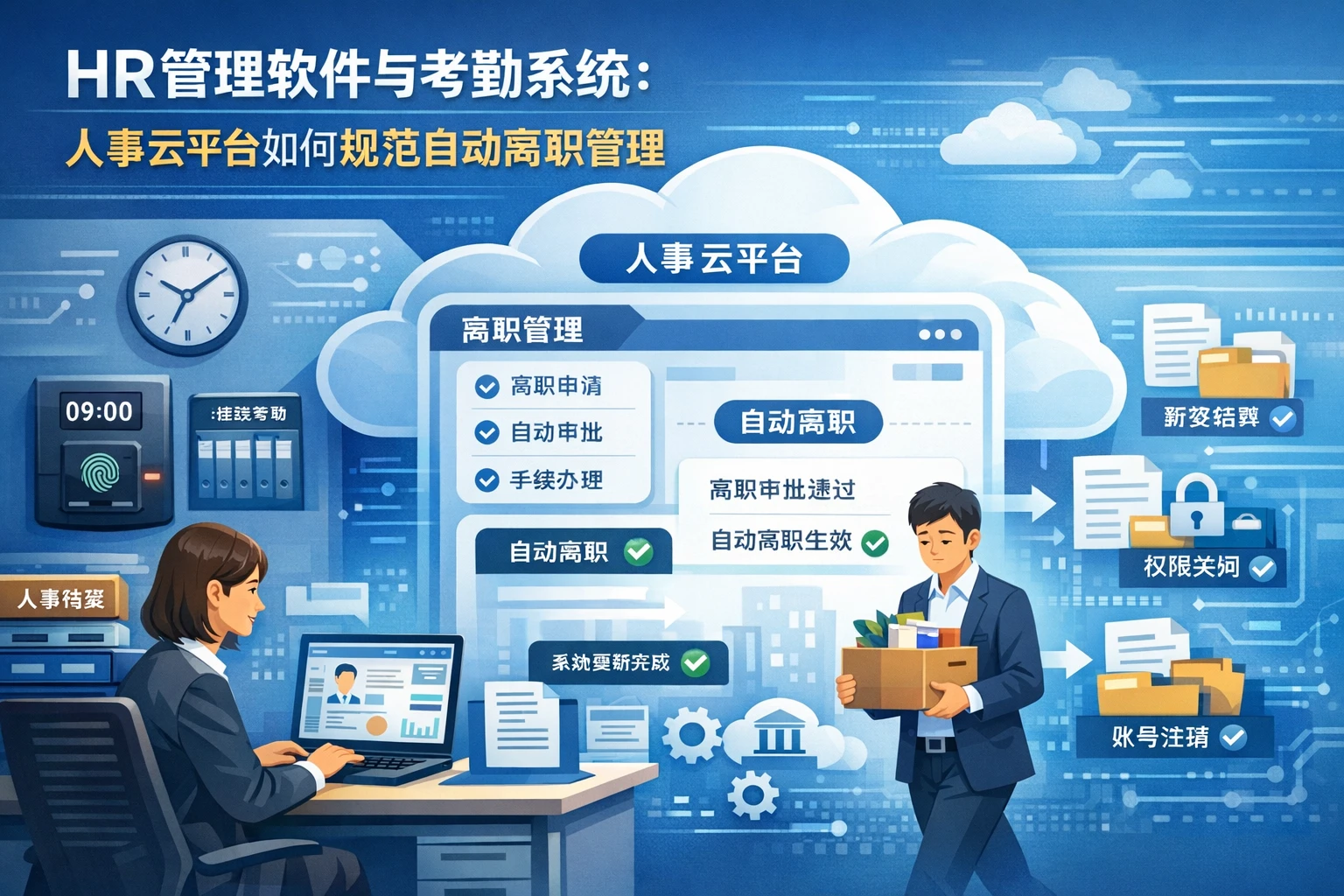 HR管理软件与考勤系统：人事云平台如何规范自动离职管理