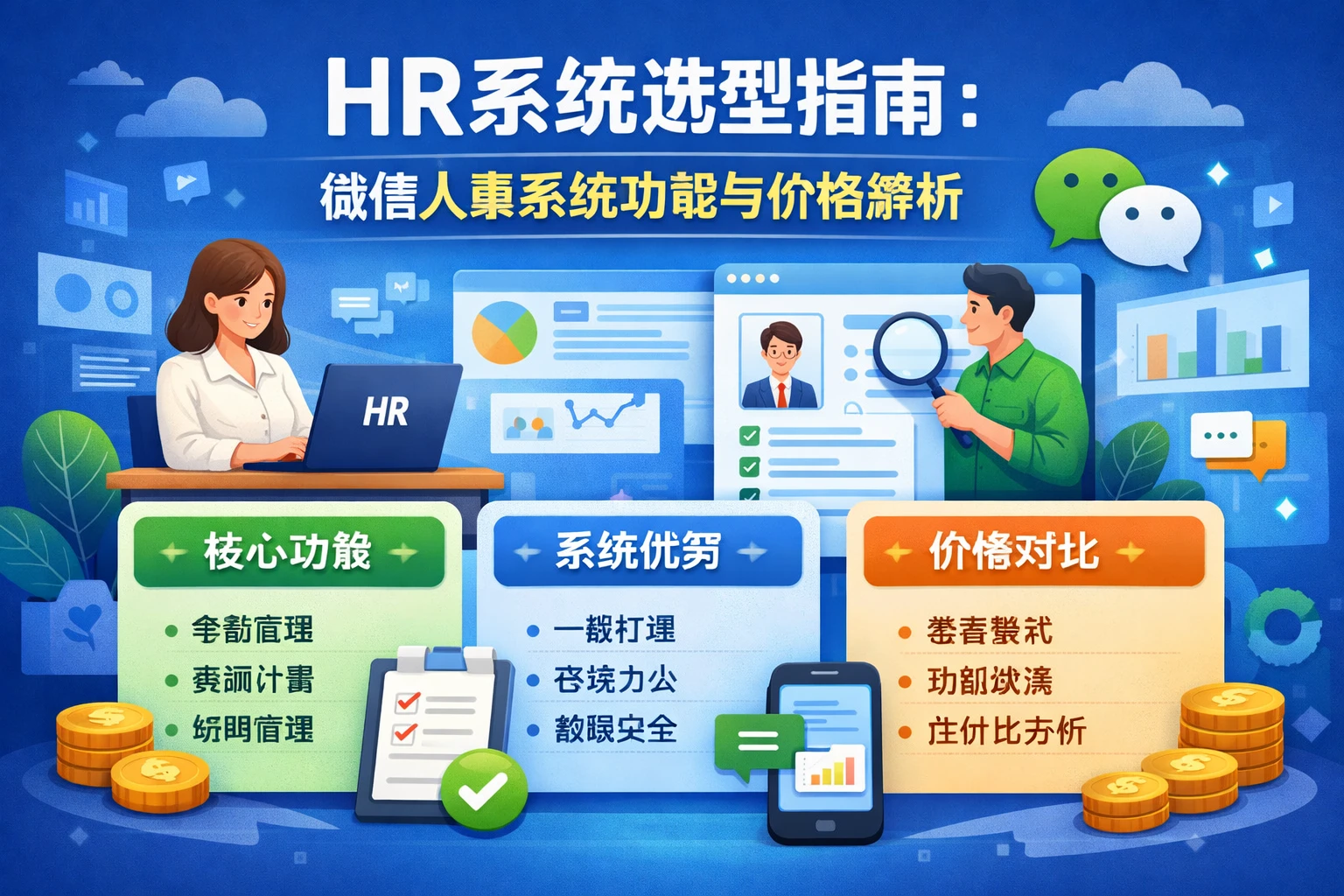 HR系统选型指南：微信人事系统功能与价格解析