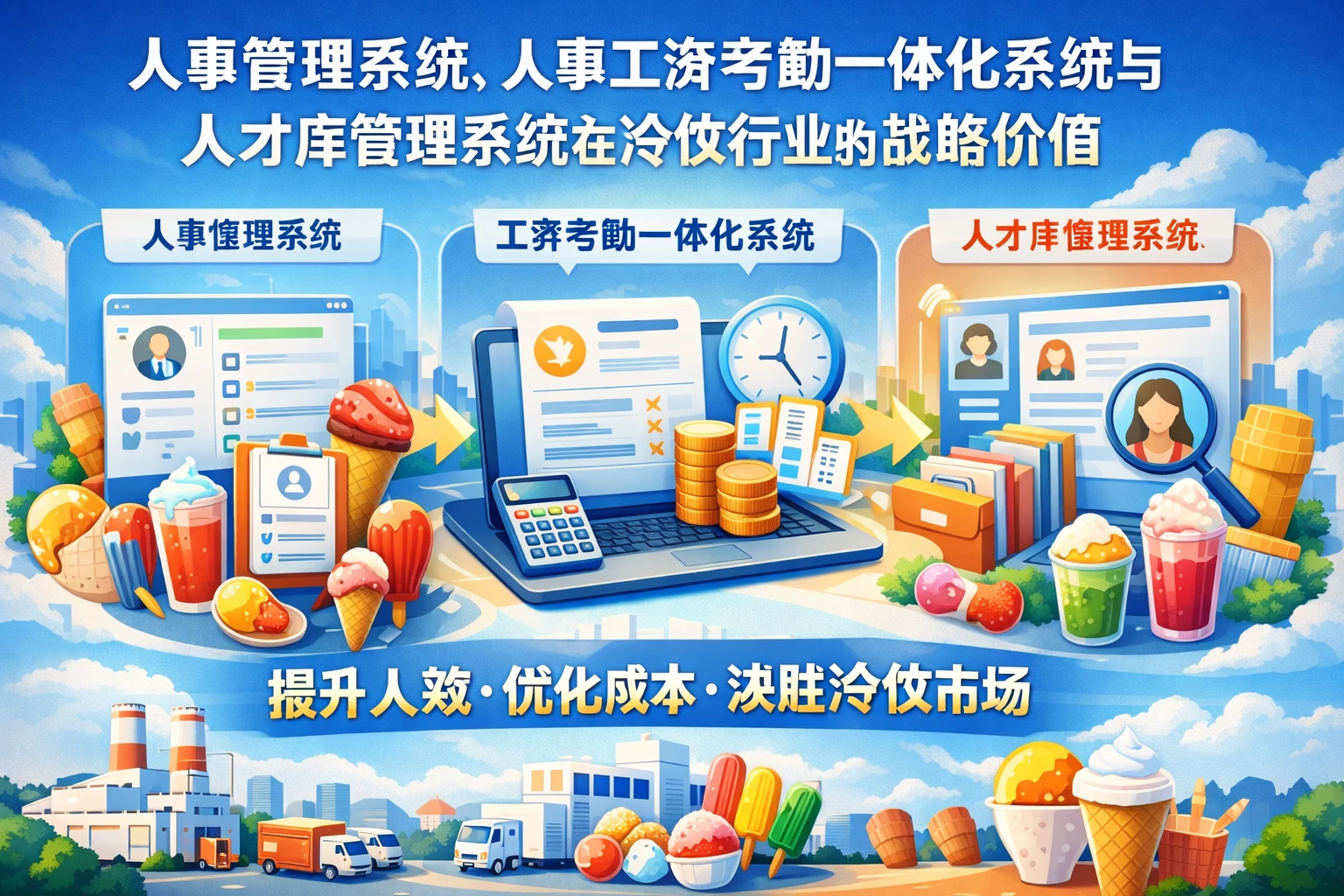 人事管理系统、人事工资考勤一体化系统与人才库管理系统在冷饮行业的战略价值