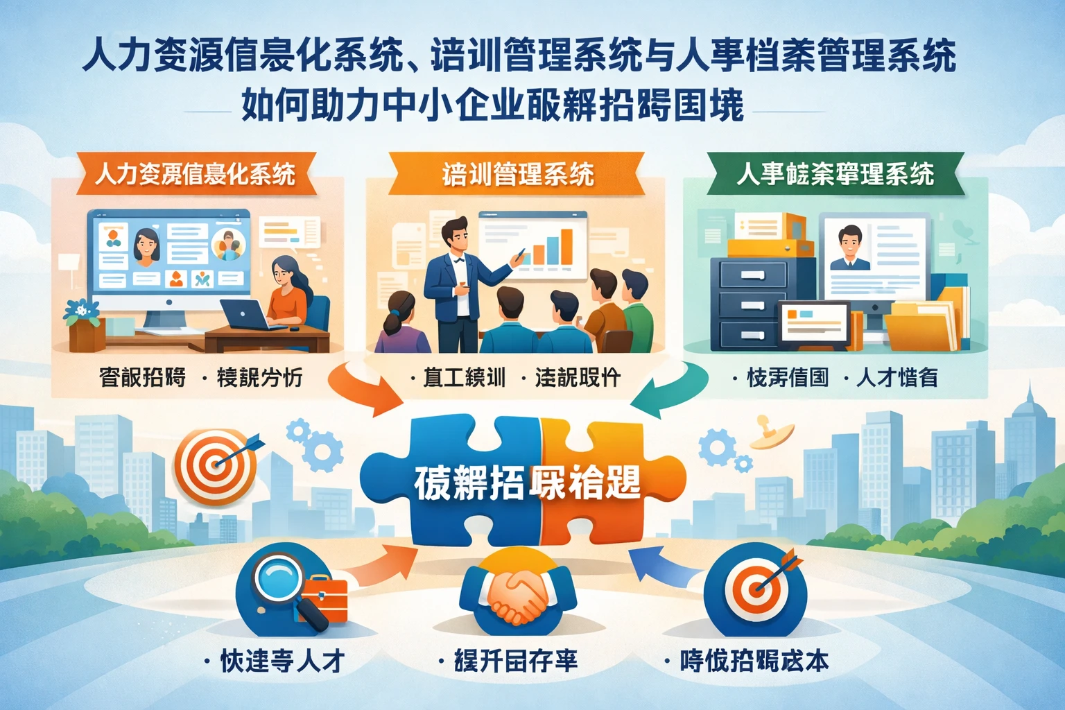 人力资源信息化系统、培训管理系统与人事档案管理系统如何助力中小企业破解招聘困境