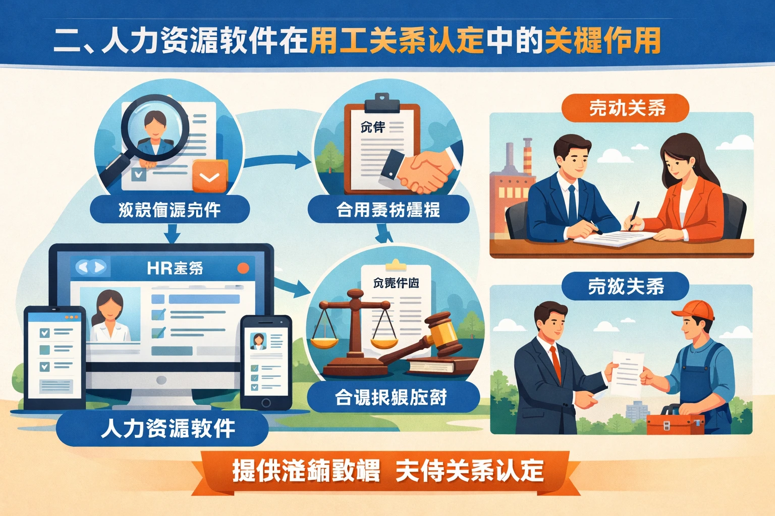 二、人力资源软件在用工关系认定中的关键作用