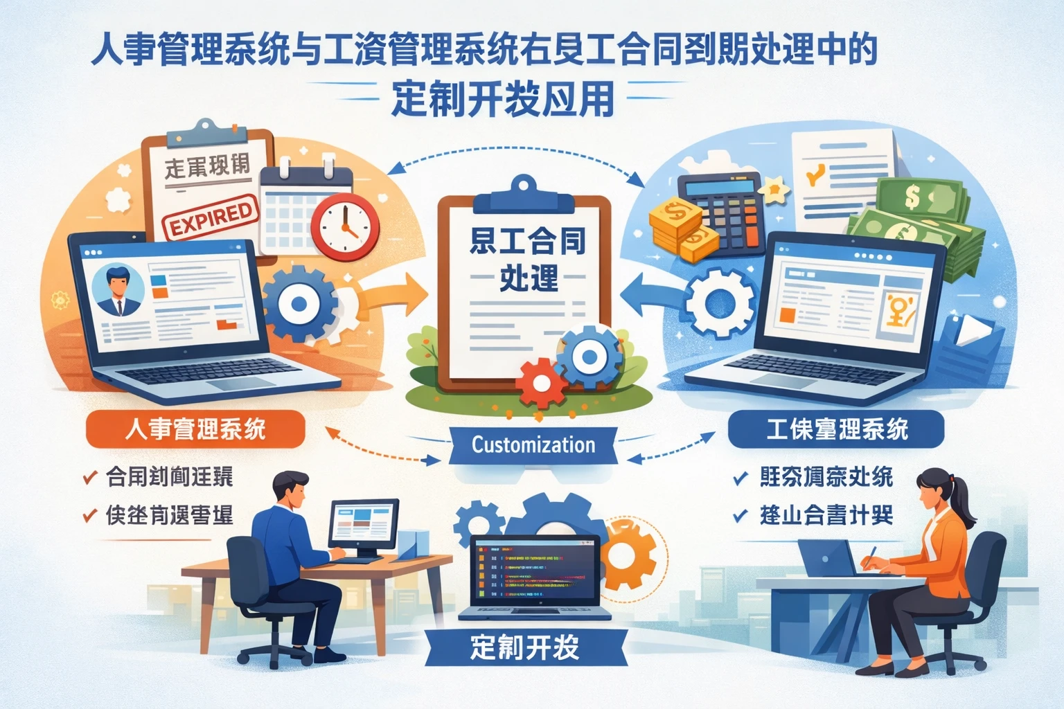 人事管理系统与工资管理系统在员工合同到期处理中的定制开发应用