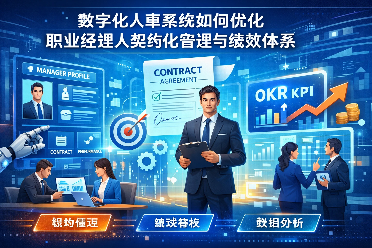 数字化人事系统如何优化职业经理人契约化管理与绩效体系