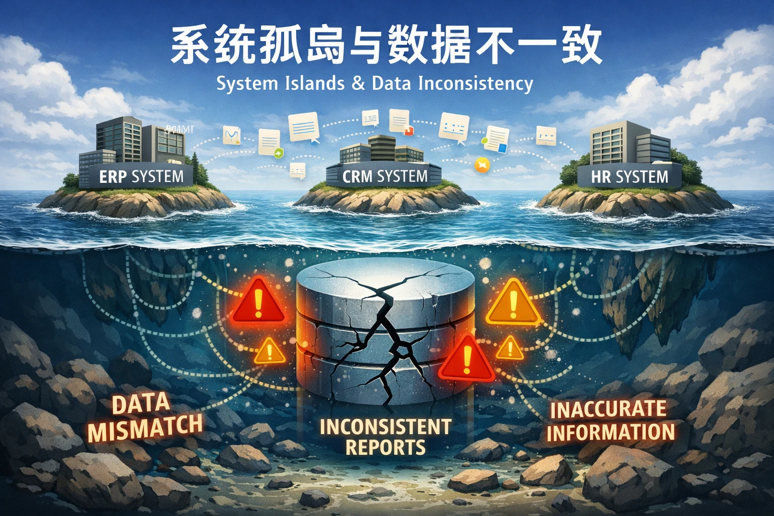 系统孤岛与数据不一致