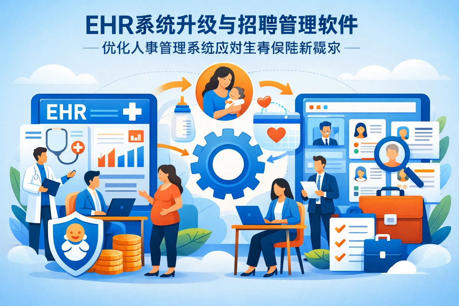 EHR系统升级与招聘管理软件:优化人事管理系统应对生育保险新需求