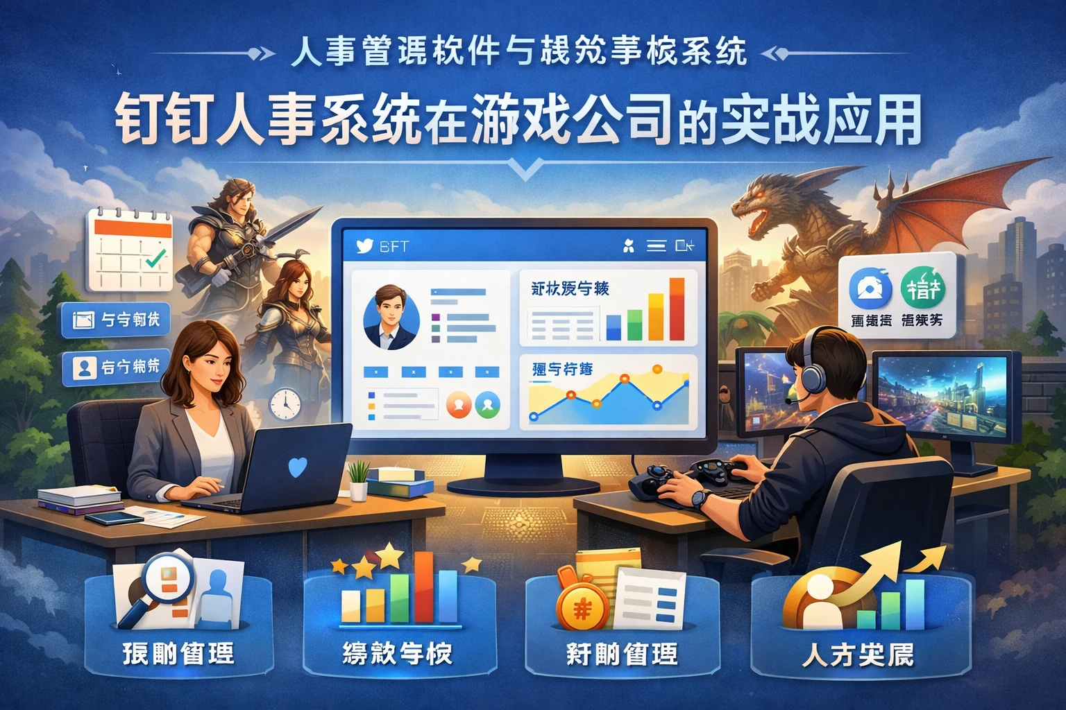 人事管理软件与绩效考核系统:钉钉人事系统在游戏公司的实战应用