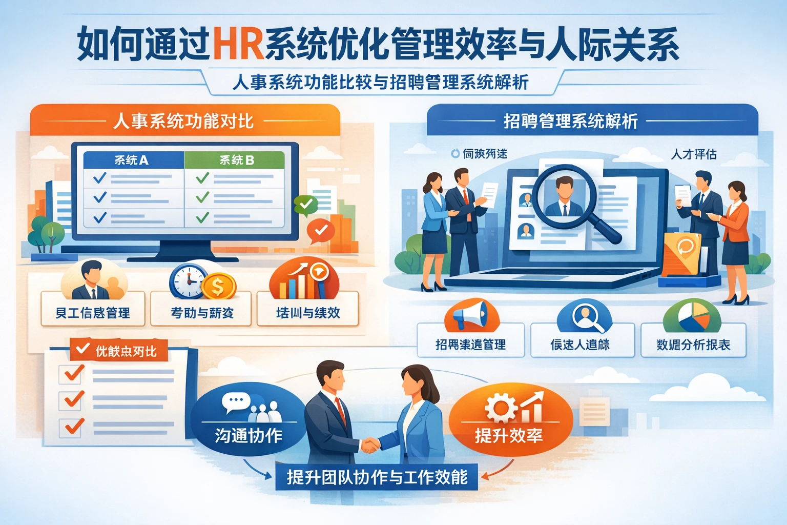 如何通过HR系统优化管理效率与人际关系：人事系统功能比较与招聘管理系统解析