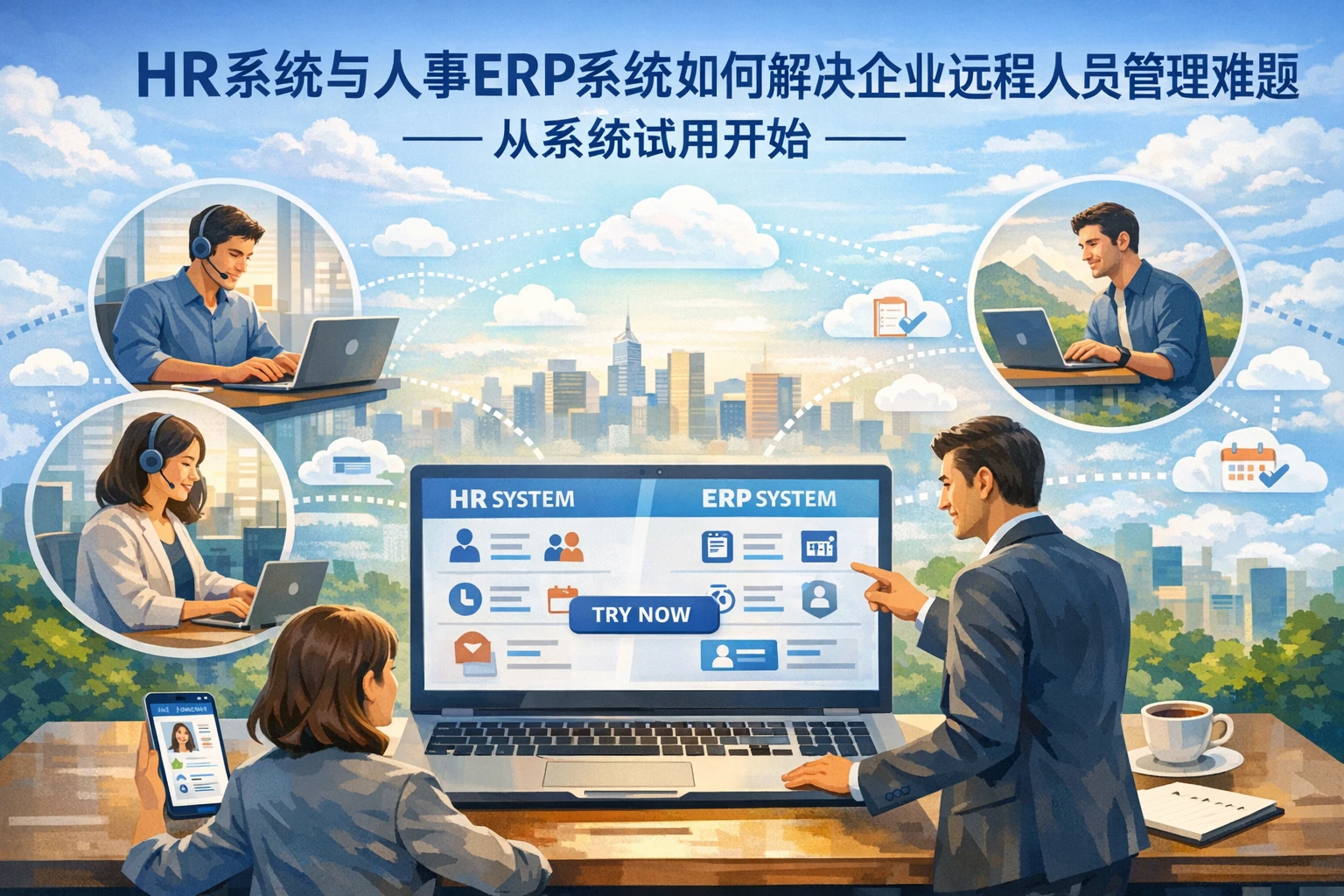 HR系统与人事ERP系统如何解决企业远程人员管理难题——从系统试用开始