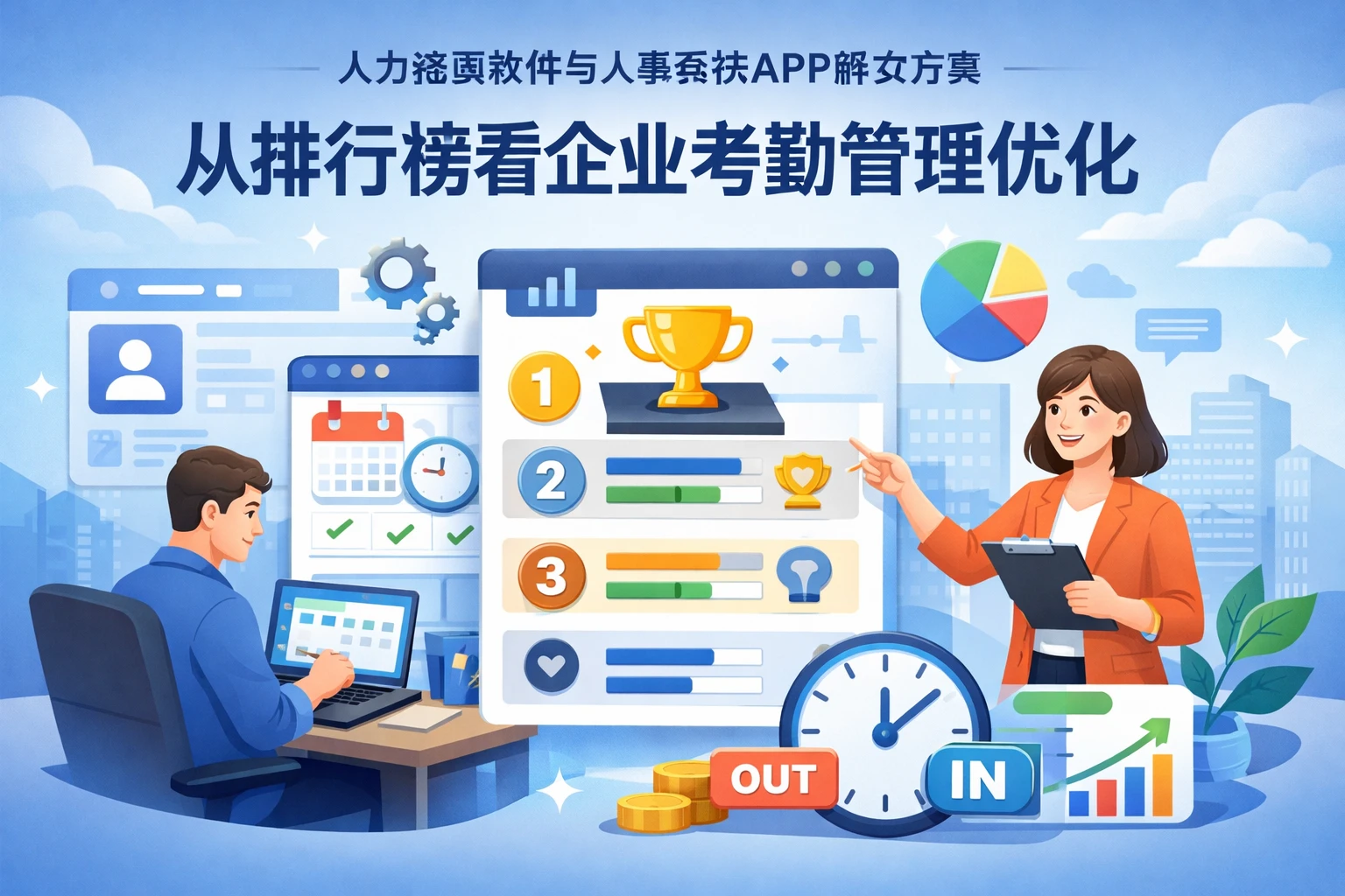 人力资源软件与人事系统APP解决方案：从排行榜看企业考勤管理优化