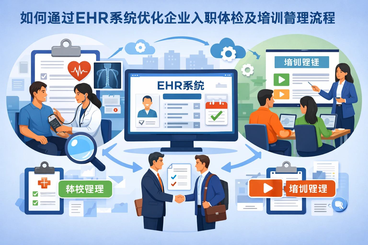 如何通过EHR系统优化企业入职体检及培训管理流程