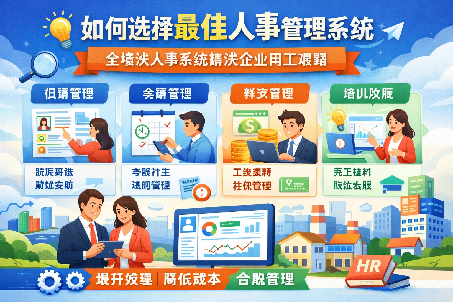 如何选择最佳人事管理系统：全模块人事系统解决企业用工难题