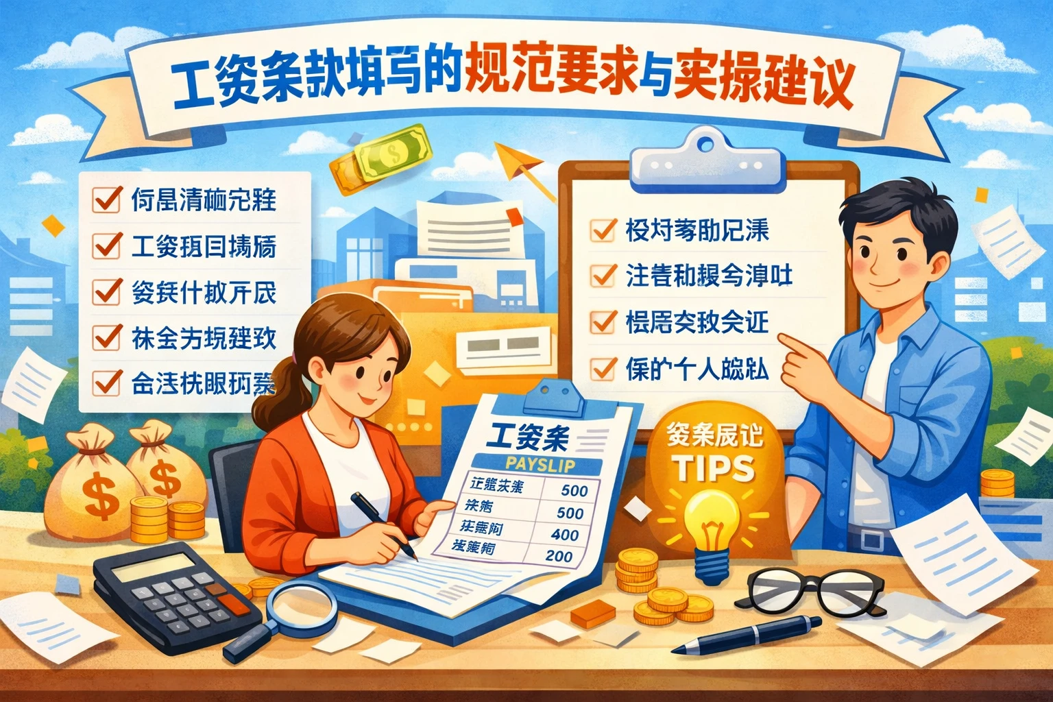 工资条款填写的规范要求与实操建议