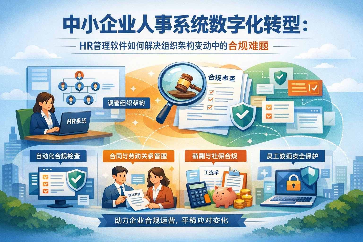 中小企业人事系统数字化转型:HR管理软件如何解决组织架构变动中的合规难题