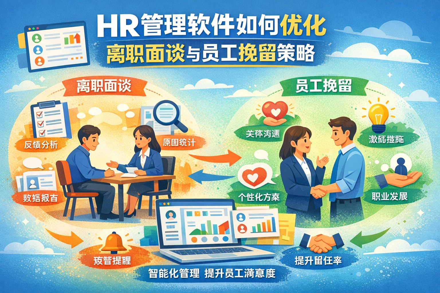 HR管理软件如何优化离职面谈与员工挽留策略