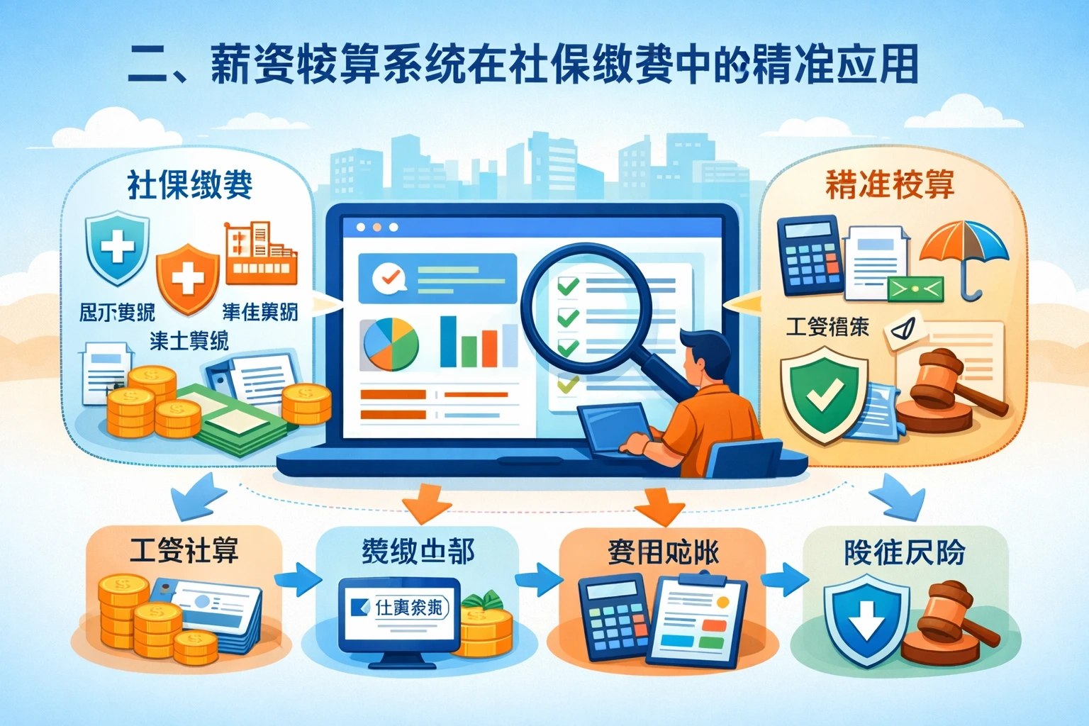 二、薪资核算系统在社保缴费中的精准应用