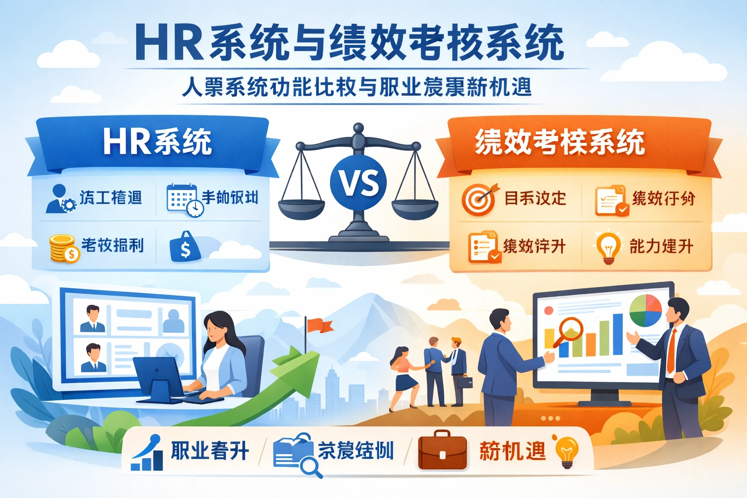 HR系统与绩效考核系统：人事系统功能比较与职业发展新机遇