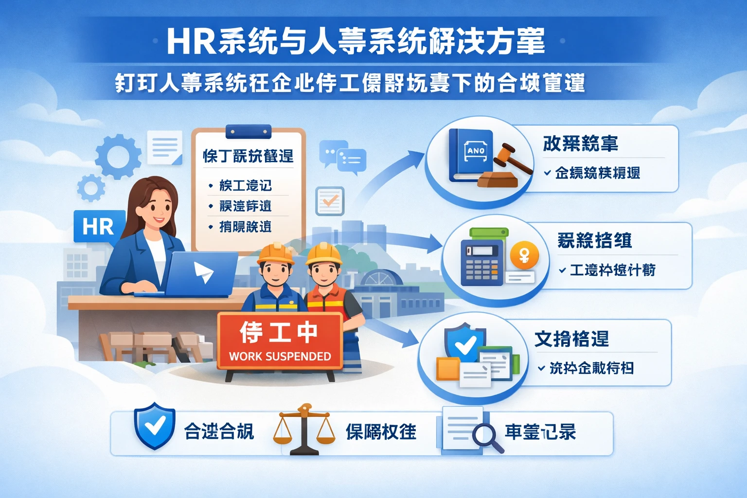 HR系统与人事系统解决方案：钉钉人事系统在企业停工留薪场景下的合规管理