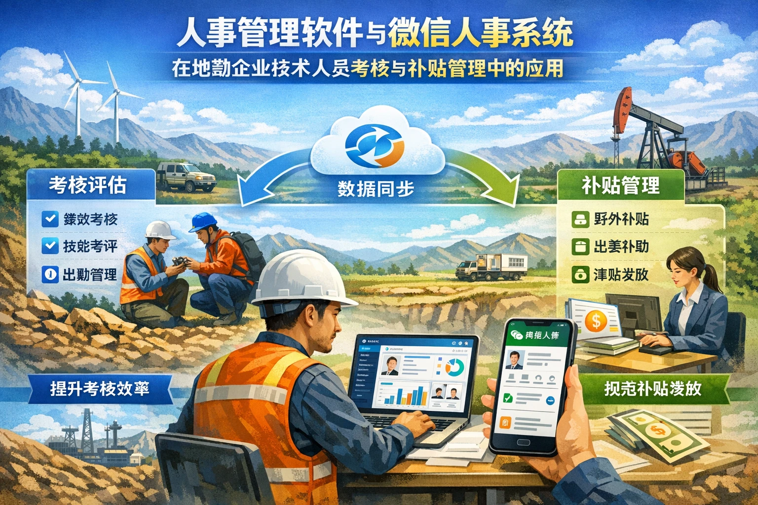 人事管理软件与微信人事系统在地勘企业技术人员考核与补贴管理中的应用