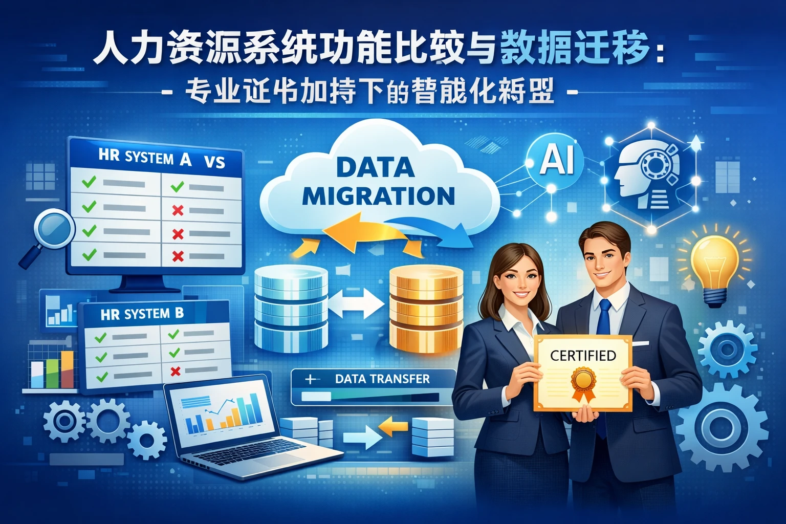 人力资源系统功能比较与数据迁移：专业证书加持下的智能化转型