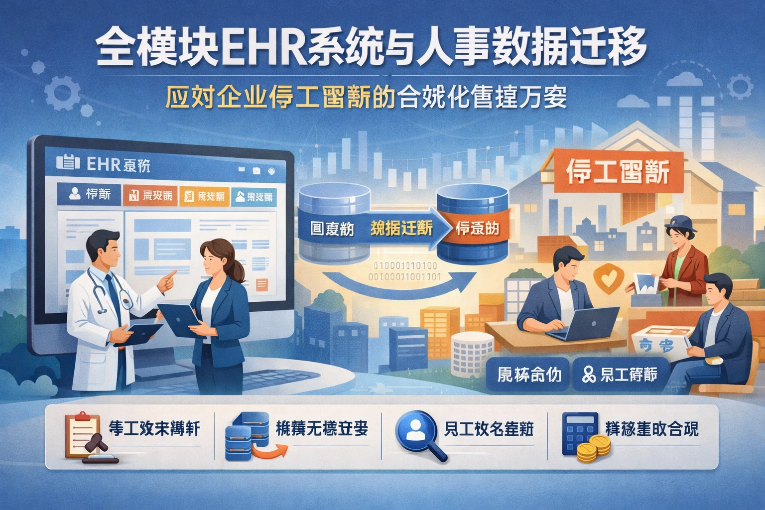 全模块EHR系统与人事数据迁移：应对企业停工留薪的合规化管理方案
