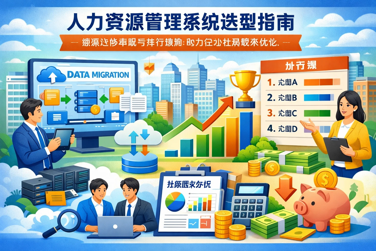 人力资源管理系统选型指南：数据迁移策略与排行榜解析助力企业社保成本优化