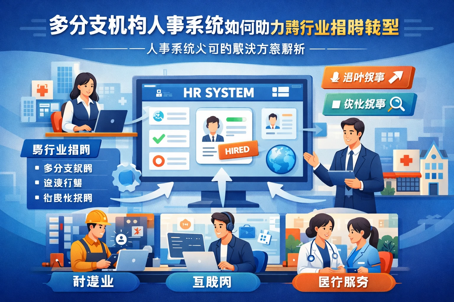 多分支机构人事系统如何助力跨行业招聘转型——人事系统公司的解决方案解析