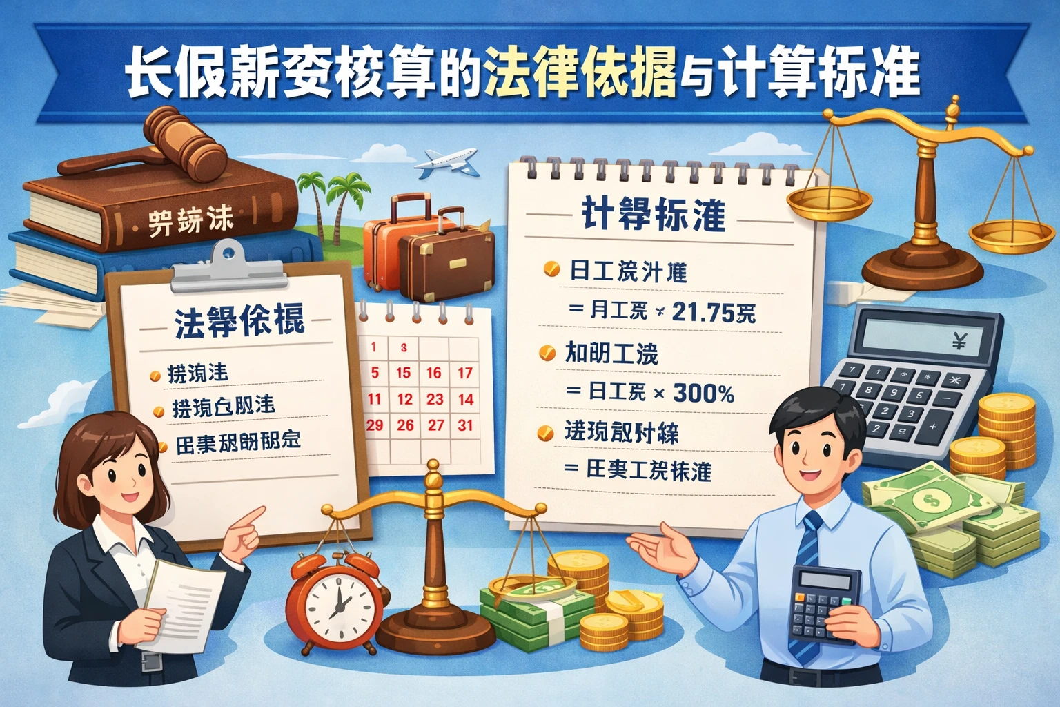 长假薪资核算的法律依据与计算标准