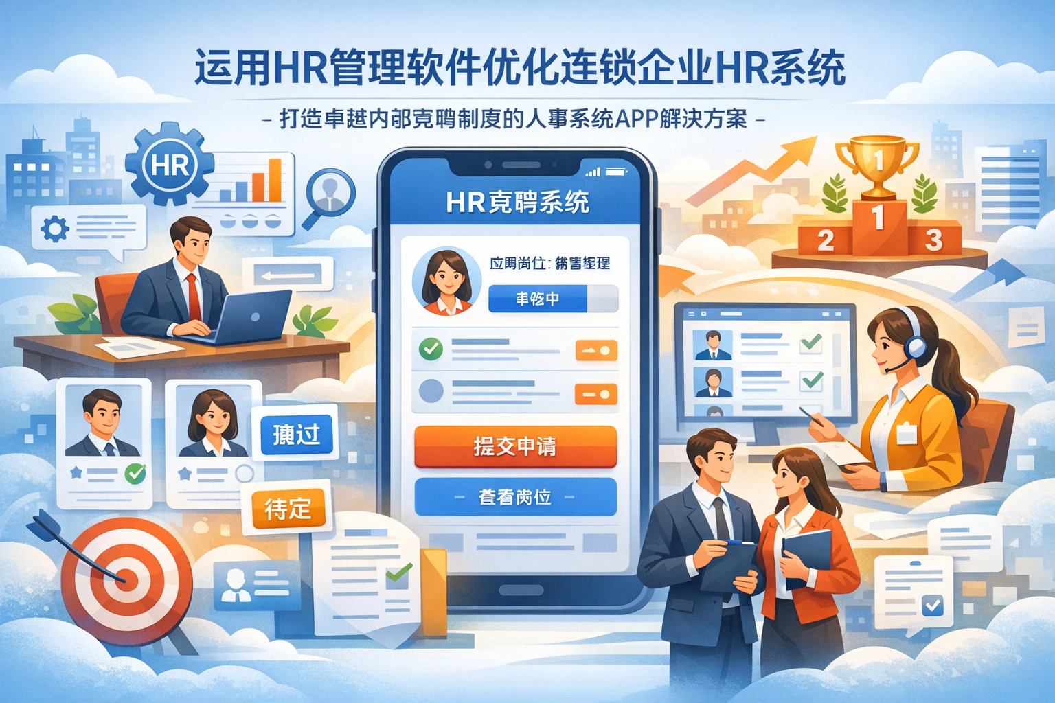运用HR管理软件优化连锁企业HR系统：打造卓越内部竞聘制度的人事系统APP解决方案