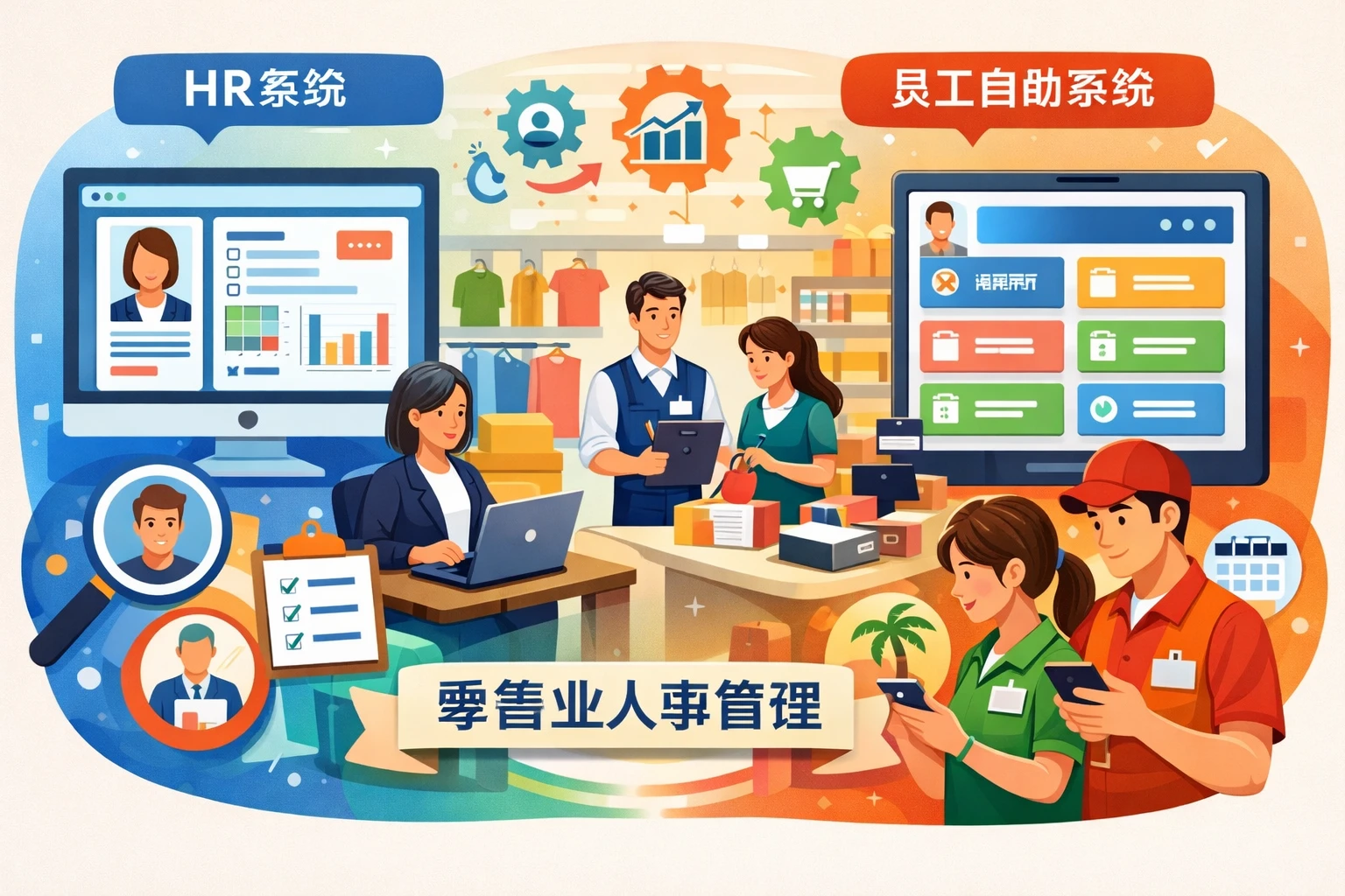 HR系统与员工自助系统在零售业人事管理中的关键作用