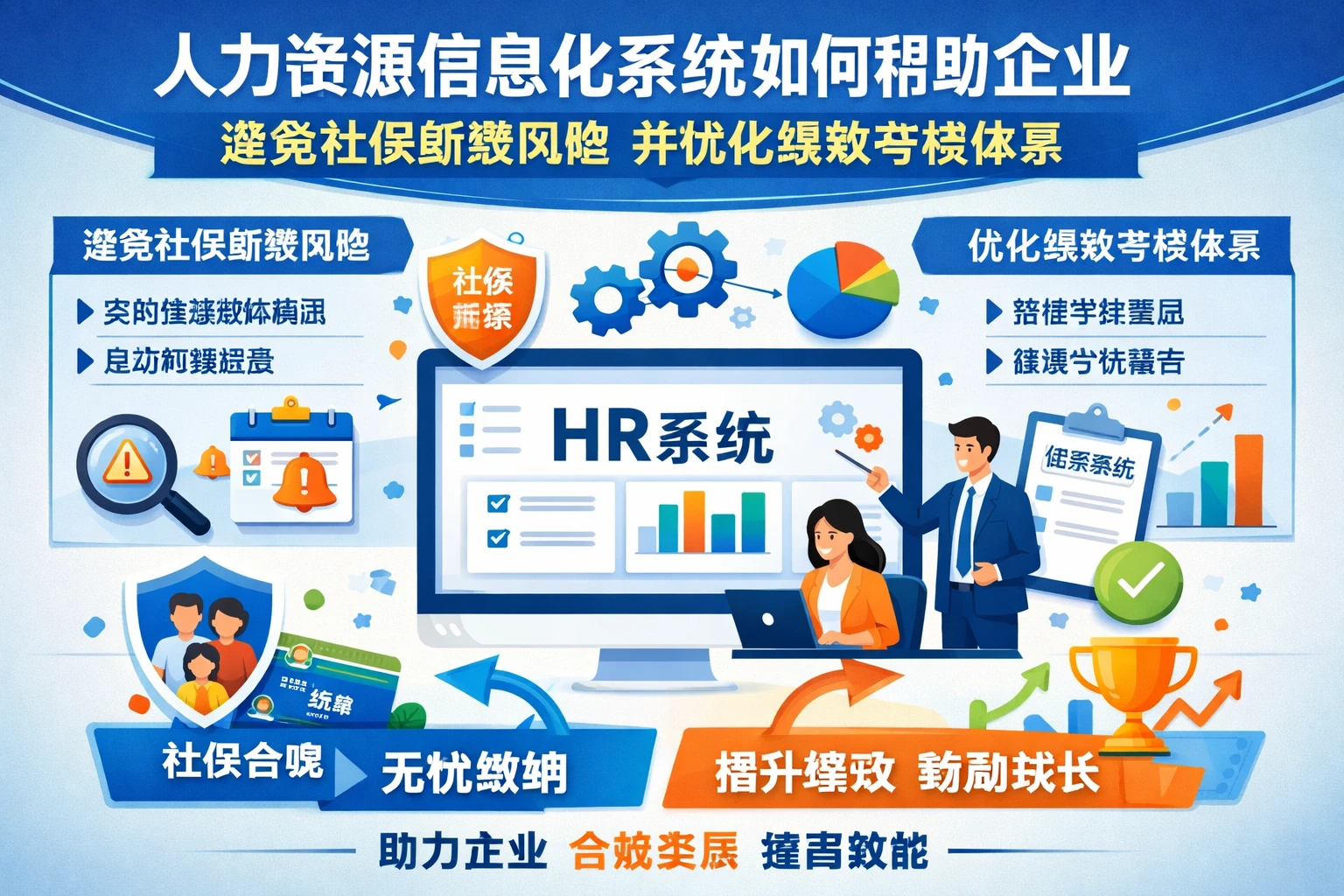 人力资源信息化系统如何帮助企业避免社保断缴风险并优化绩效考核体系