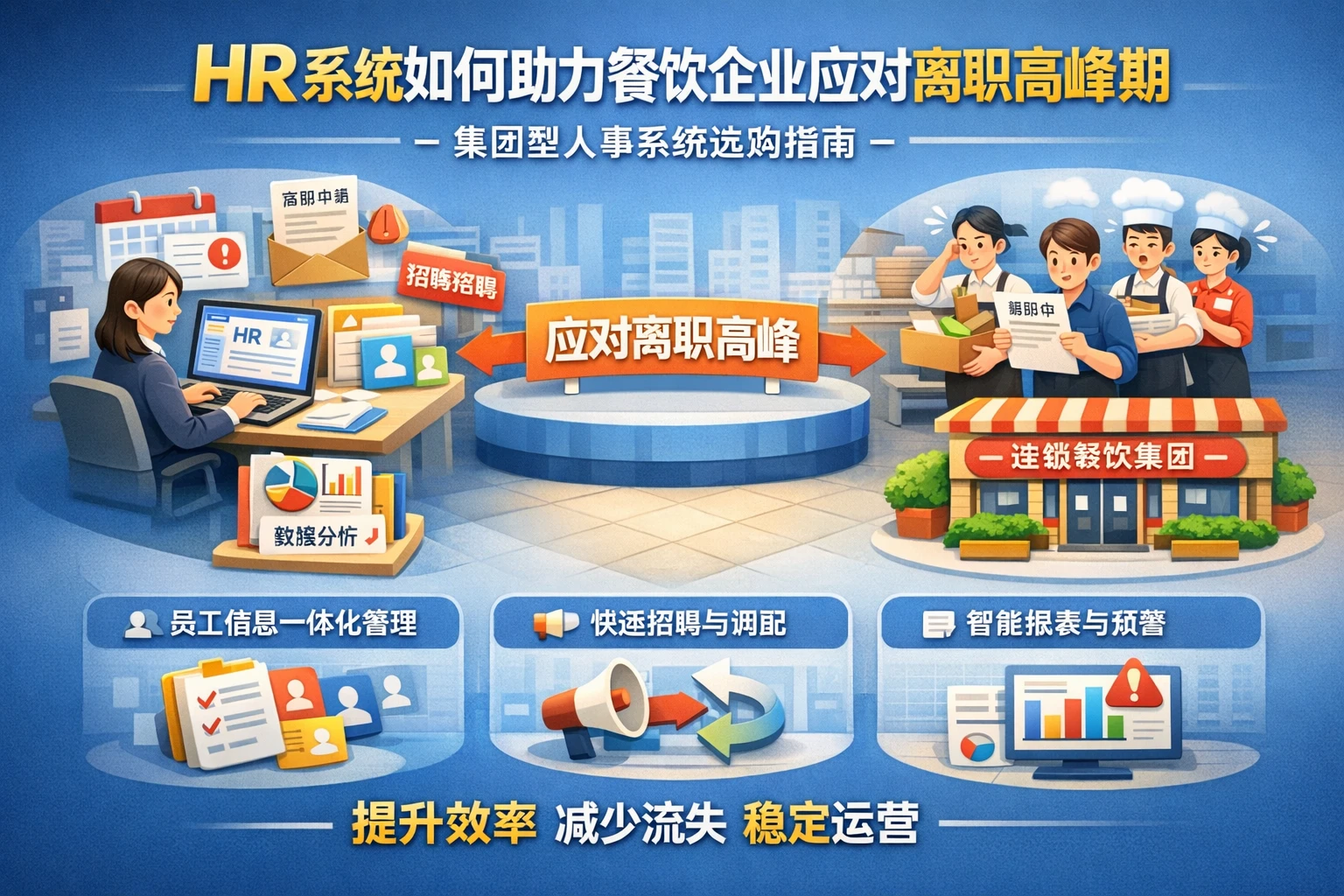 HR系统如何助力餐饮企业应对离职高峰期 - 集团型人事系统选购指南