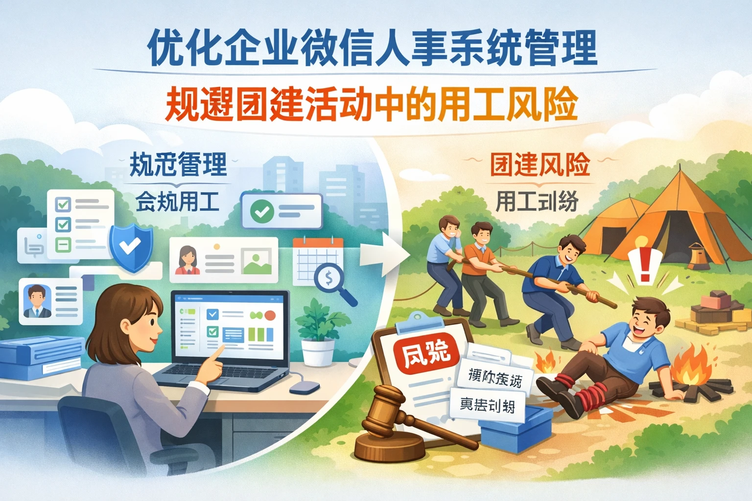 优化企业微信人事系统管理，规避团建活动中的用工风险
