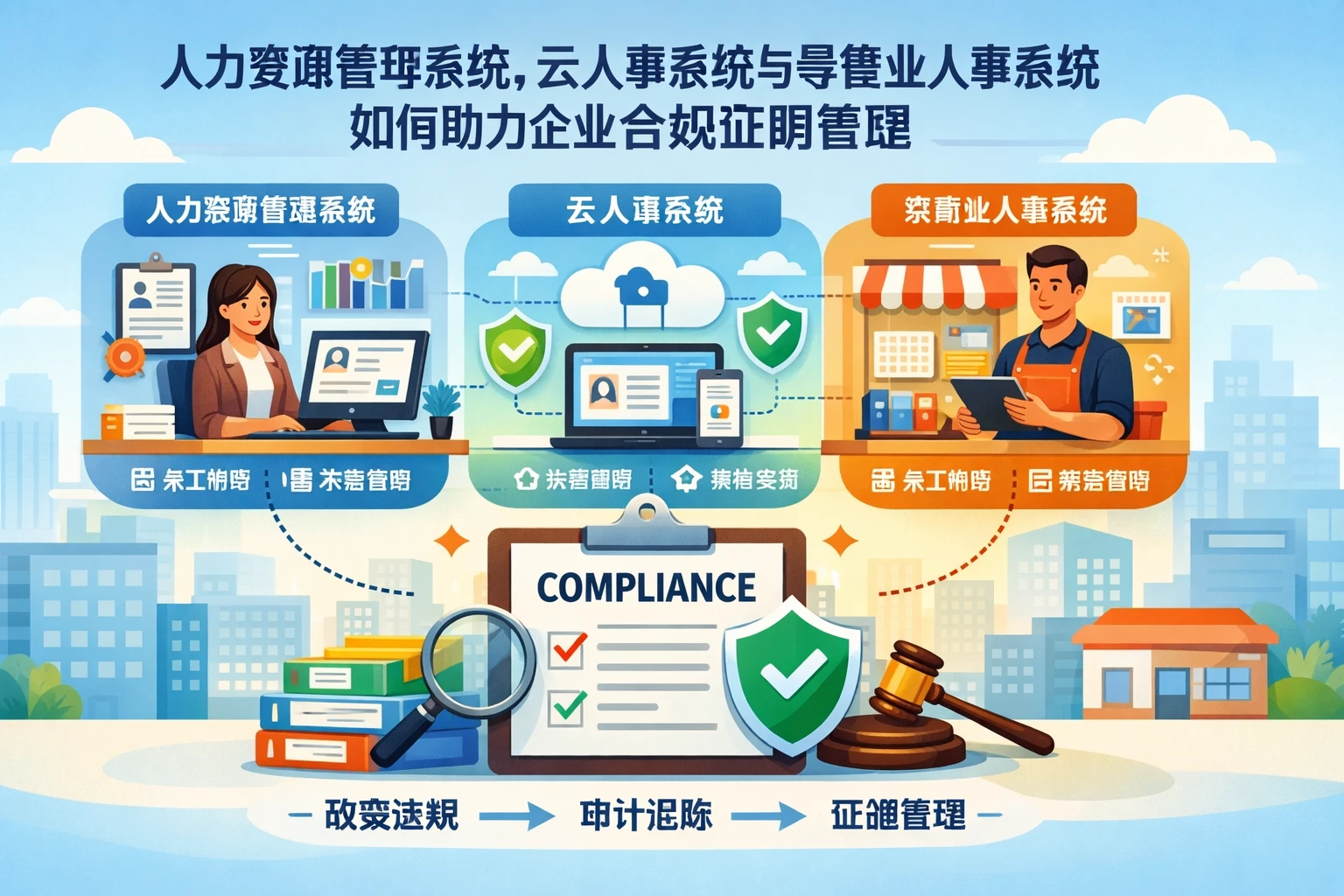 人力资源管理系统、云人事系统与零售业人事系统如何助力企业合规证明管理