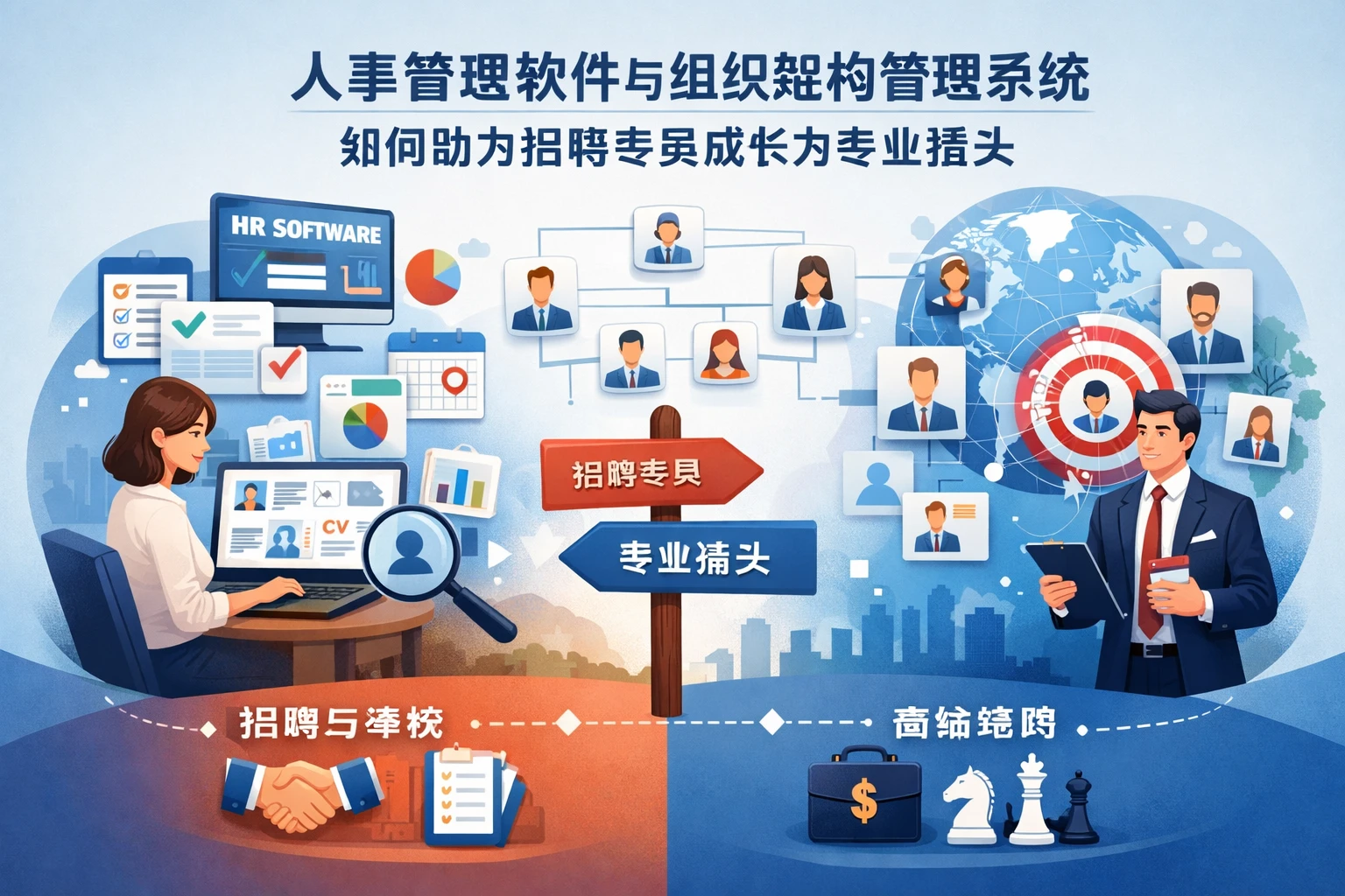 人事管理软件与组织架构管理系统如何助力招聘专员成长为专业猎头