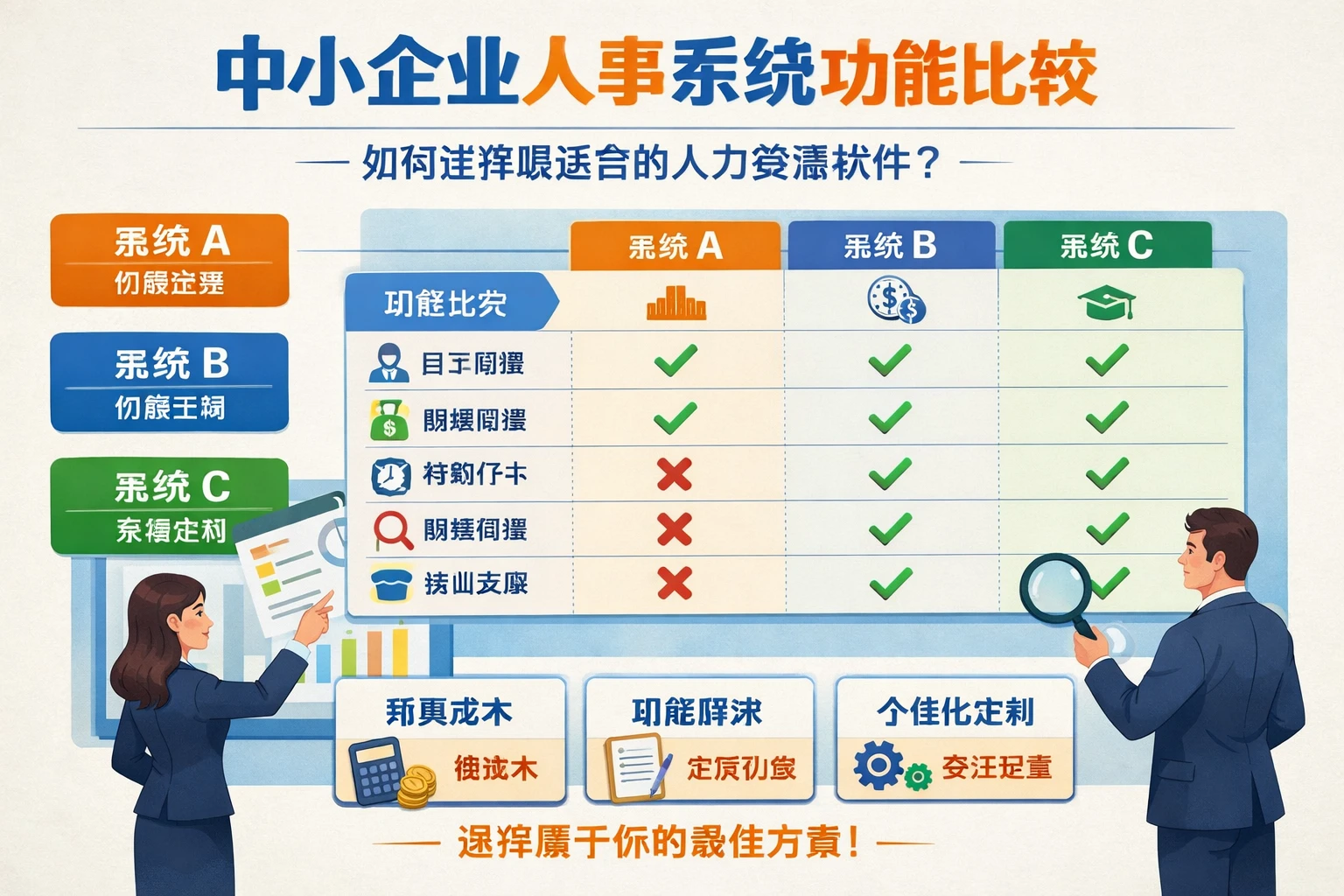 中小企业人事系统功能比较：如何选择最适合的人力资源软件